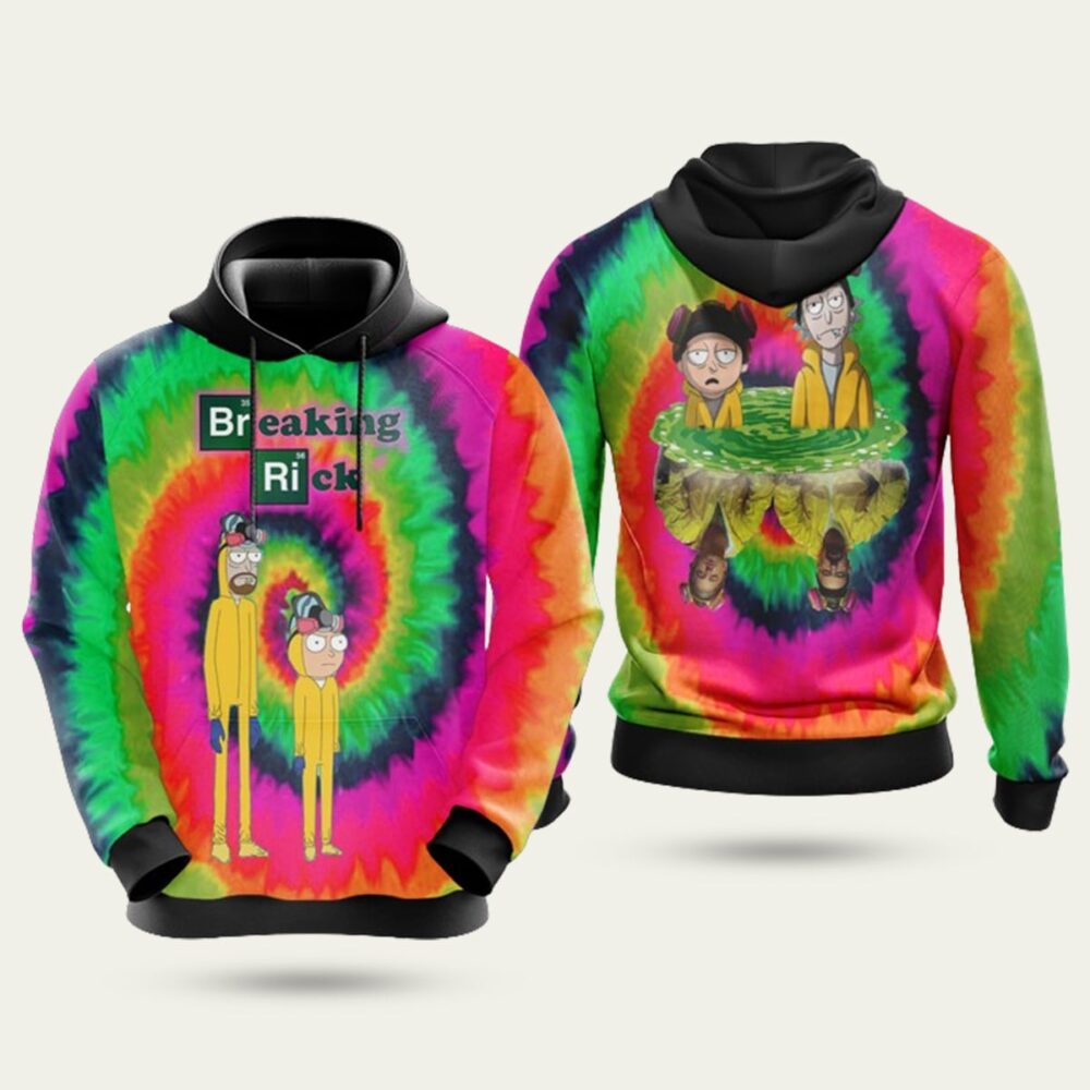 Breaking Rick Tie-Dye Rick and Morty Hoodie