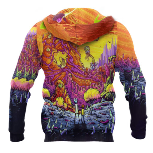 Cosmic Adventure Rick And Morty Hoodie back
