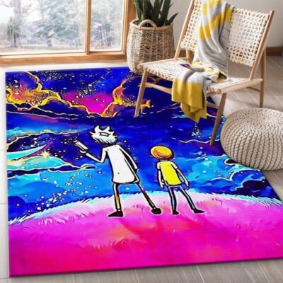 Cosmic Adventures Rick and Morty's Galactic Journey Rug