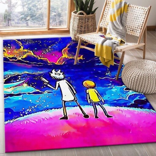 Cosmic Adventures Rick and Morty's Galactic Journey Rug