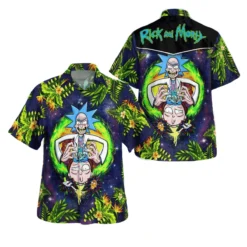 Cosmic Portal Escape Rick & Morty Hawaiian Shirt