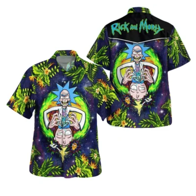Cosmic Portal Escape Rick & Morty Hawaiian Shirt
