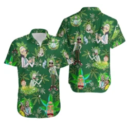 Green Dimension Adventures Rick & Morty Hawaiian Shirt