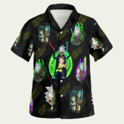 Interdimensional Lightsaber Battle Rick & Morty Hawaiian Shirt front