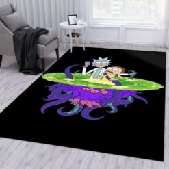 Intergalactic Surfing with Rick and Morty Rug