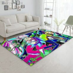 Neon Adventure with Rick and Morty Rug