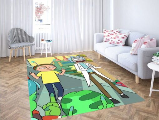 Portal Adventure with Rick & Morty Rug