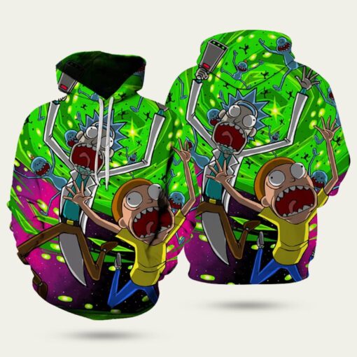 Portal Panic Rick and Morty Funny Hoodie