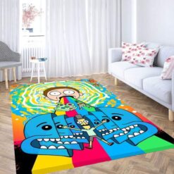Primitive X Rick And Morty Portal Frenzy Rug
