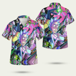 Psychedelic Adventure Rick & Morty Hawaiian Shirt
