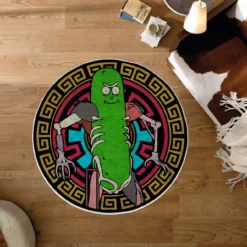 Rick and Mort Pickle Rick Adventure Round Rug