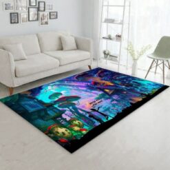 Rick and Morty Alien Mushroom World Rug