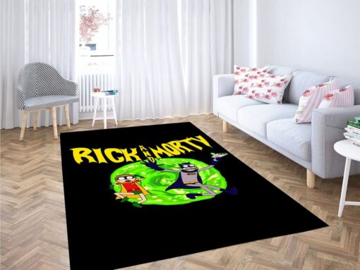 Rick And Morty Batman Robin Living Room Modern Rug
