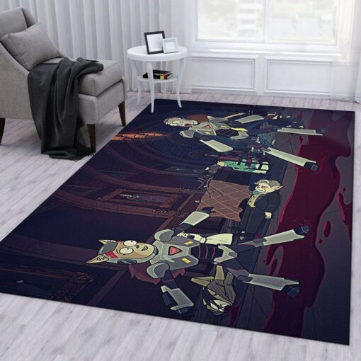 Rick and Morty Battle Armor Rug