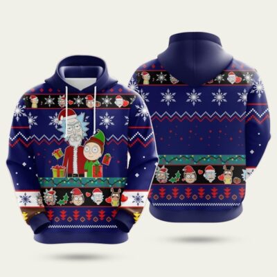 Rick and Morty Christmas Fun Sweater Hoodie