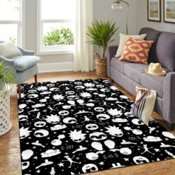 Rick And Morty Cosmic Chaos Blackout Rug