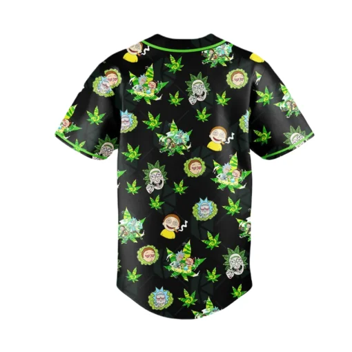 Rick and Morty Cosmic Leaf Baseball Jersey back