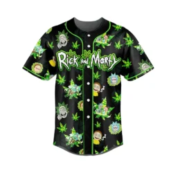 Rick and Morty Cosmic Leaf Baseball Jersey front