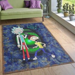 Rick and Morty Cosmic Portal Adventure Rug
