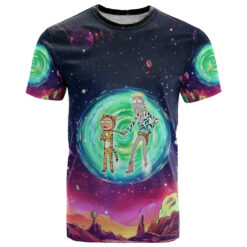 Rick and Morty Cosmic Portal Adventure Shirt front