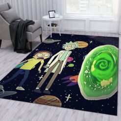 Rick and Morty Cosmic Portal Journey Rug