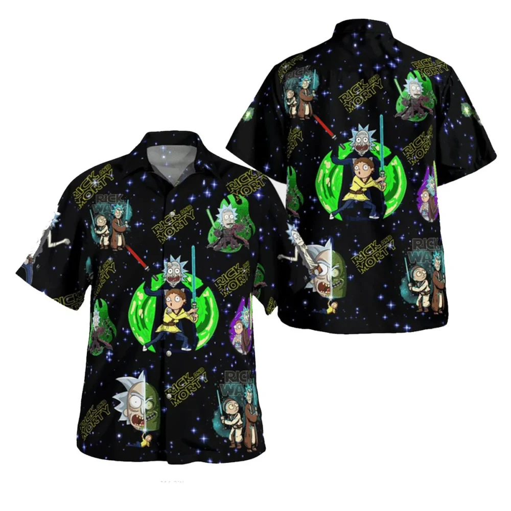 Rick And Morty Cross Over SW Hawaiian Shirt