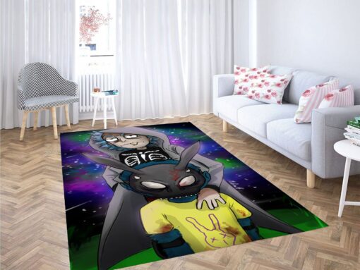 Rick And Morty Dark Bunny Adventures Rug