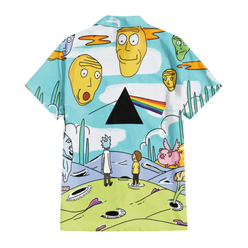 Rick and Morty Dark Side Of The Moon Hawaiian Shirt back