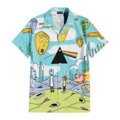 Rick and Morty Dark Side Of The Moon Hawaiian Shirt front