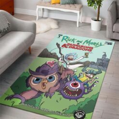 Rick And Morty Epic D&D Quest Adventure Rug