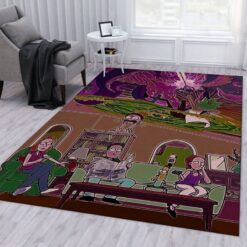 Rick and Morty Family Rift Rug