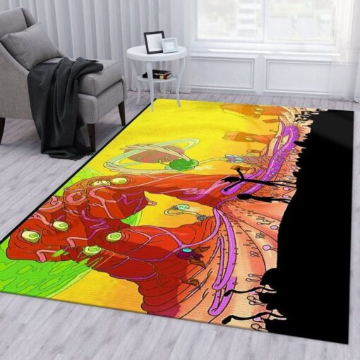 Rick and Morty Galactic Invasion Chaos Rug