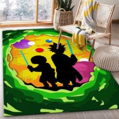 Rick and Morty Galactic Sword Fight Rug