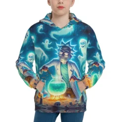 Rick and Morty Ghostly Lab Experiment Hoodie mockup front