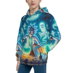Rick and Morty Ghostly Lab Experiment Hoodie mockup left