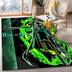 Rick and Morty Green Energy Rug