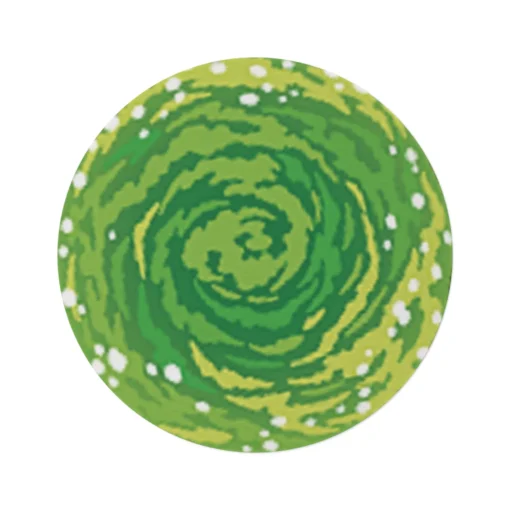 Rick and Morty Green Portal Rug