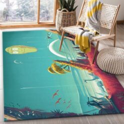 Rick and Morty Interdimensional Sunrise Rug