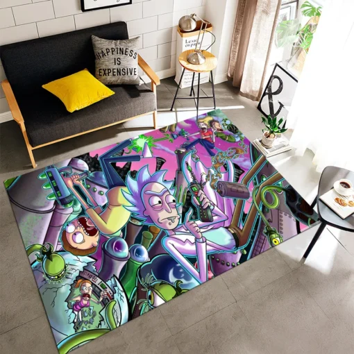 Rick and Morty Intergalactic Adventure Rug