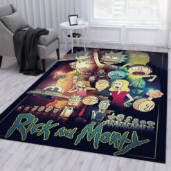 Rick and Morty Intergalactic Family Reunion Rug