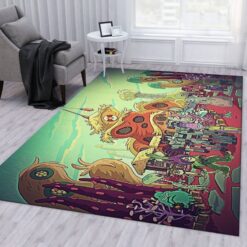 Rick and Morty Intergalactic Villages Rug