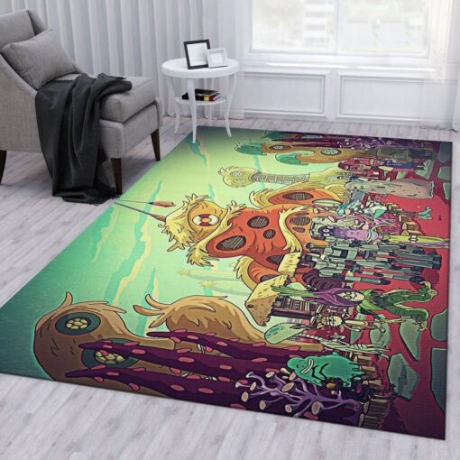 Rick and Morty Intergalactic Villages Rug
