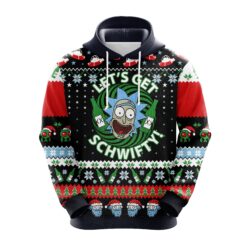 Rick and Morty Let's Get Schwifty Christmas Hoodie front