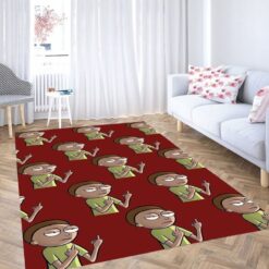 Rick And Morty Morty’s Rage Red Rug