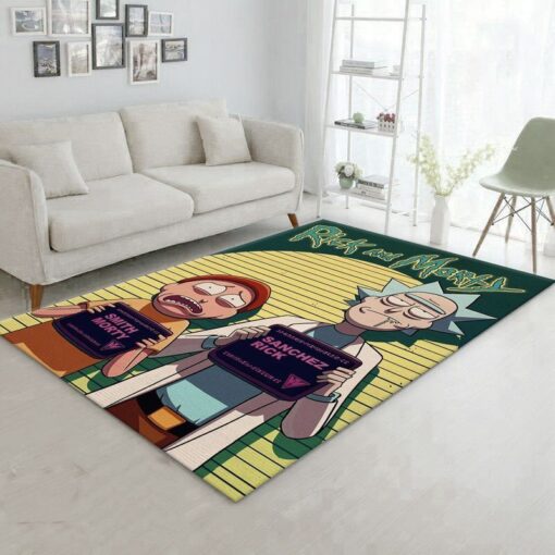 Rick and Morty Mugshot Escape Rug