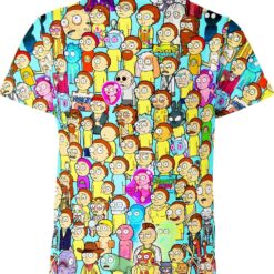 Rick And Morty Multiverse Madness All-Over Print Shirt back