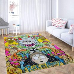 Rick And Morty Multiverse Madness Explosion Rug