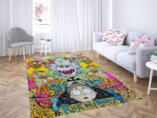 Rick And Morty Multiverse Madness Explosion Rug