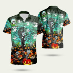 Rick and morty nightmare halloween hawaiian shirt