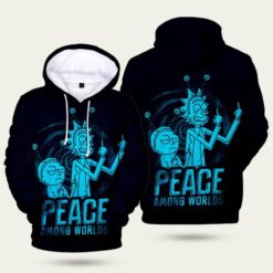 Rick And Morty Peace Among Worlds All Over Print Hoodie